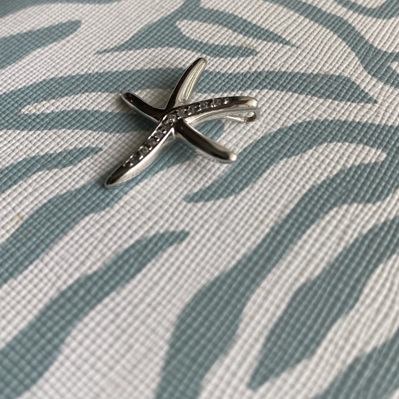 Sterling Silver Diamond Accented Starfish Necklace Charm - Picture 4 of 9